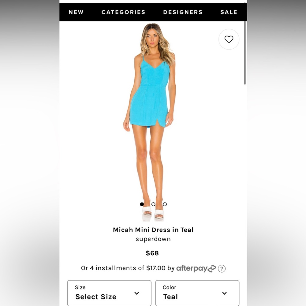 Revolve blue mini dress
